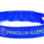 Blue penicillin allergy bracelet