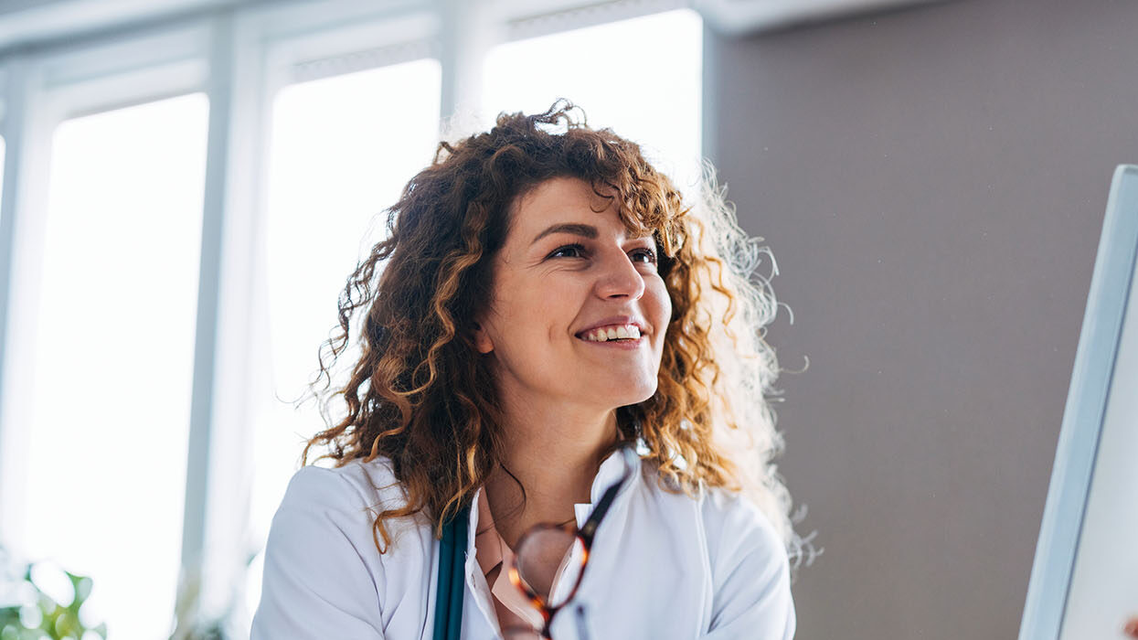 Female healthcare provider talking with patient